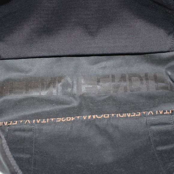 FENDI Tote Bag Nylon Black Brown Auth 44164 - Picture 10 of 16